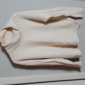 MICHAEL Michael Kors Cream Waffle Knit Turtleneck Sweater size XL